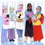 foto gambar kartun muslimah comel lucu