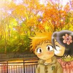 gambar kartun jepang romantis sakura