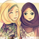 gambar kartun muslimah lucu bertudung