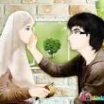gambar kartun muslimah lucu dan romantis
