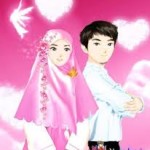 gambar kartun muslimah nikah lucu