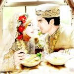 gambar kartun muslimah nikah romantis