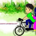 gambar kartun muslimah romantis berpasangan