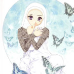 gambar kartun wanita muslimah sejati