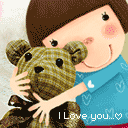 dp bbm keren i love you boneka