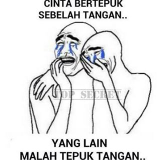 dp bbm lucu cinta bertepuk sebelah tangan