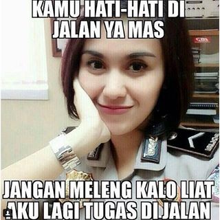 dp bbm lucu keren dan gokil polwan cantik