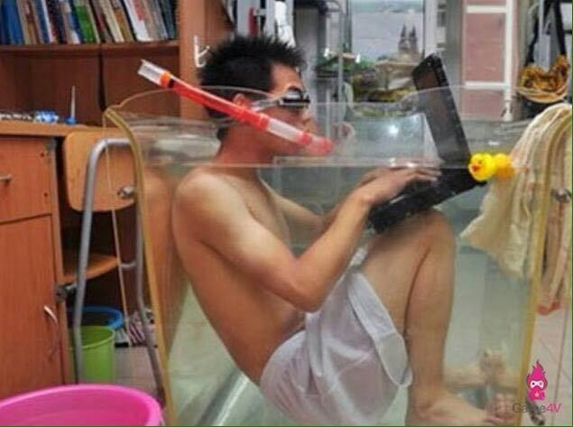 gambar lucu kerja cuaca panas