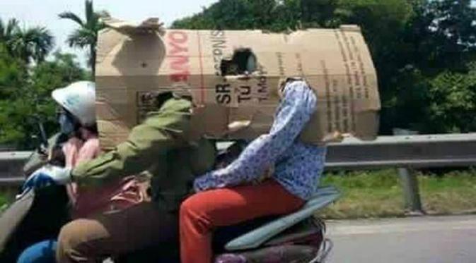 gambar pengguna motor yang lucu